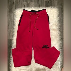 Men Air Jordan Vibrant Red Joggers